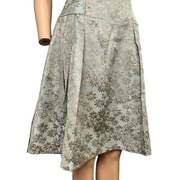 90s Vintage Jessica McClintock Strapless Cocktail Dress Brocade Rococo - Picture 3 of 8